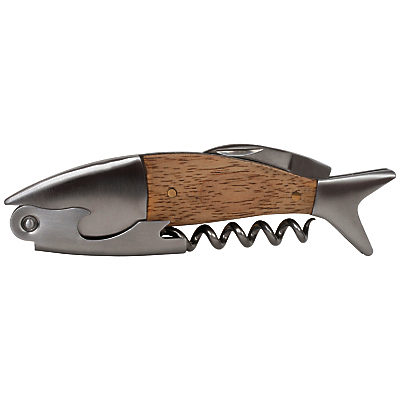 Kikkerland Lightwood Fish Corkscrew